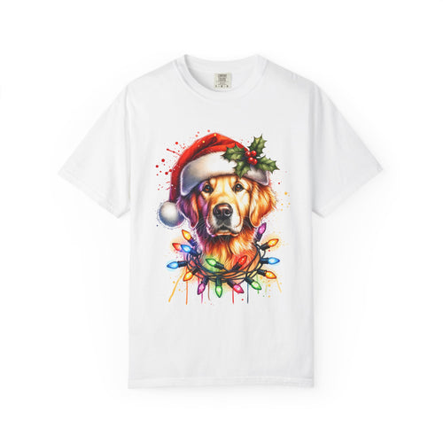 Christmas Lights Golden Retriever