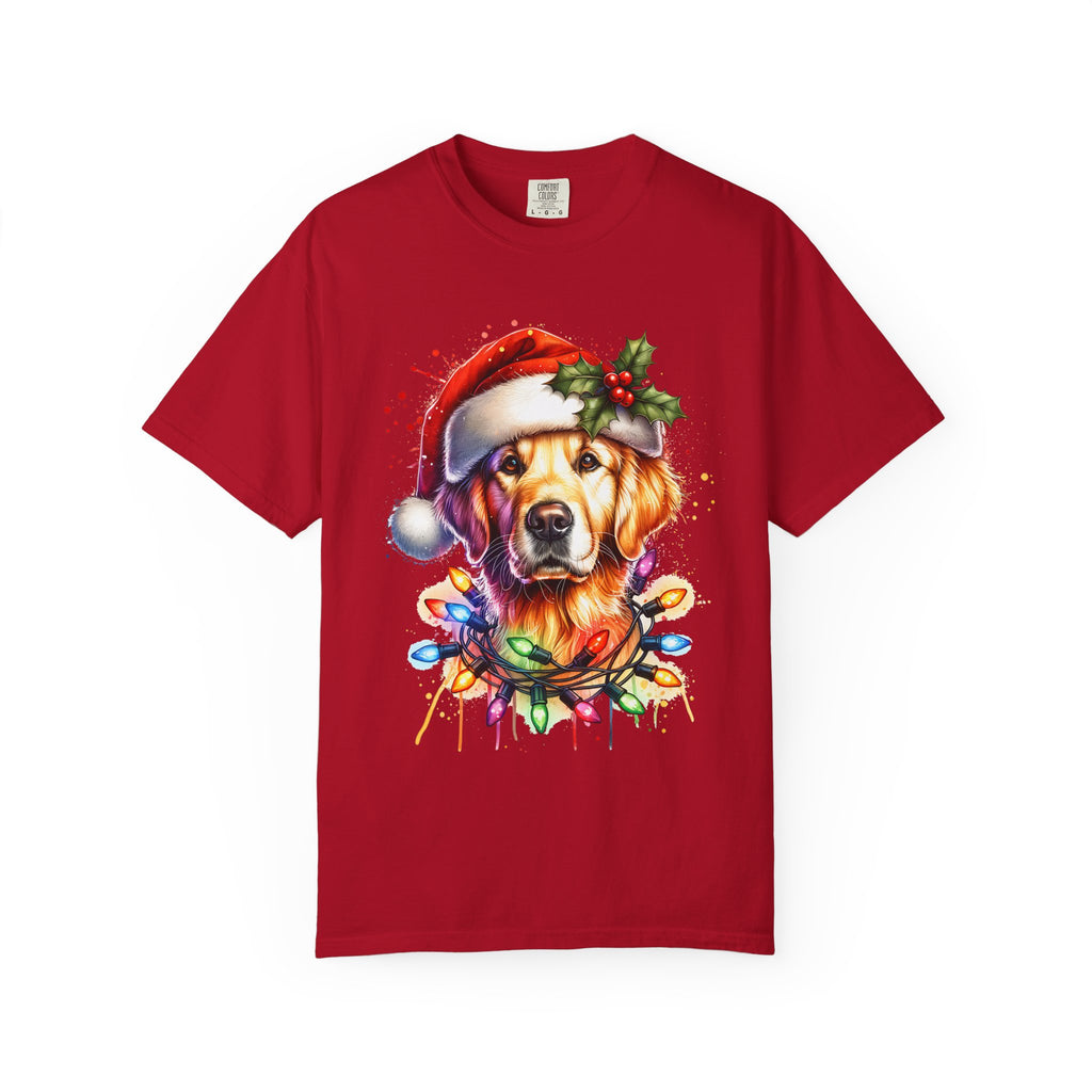 Christmas Lights Golden Retriever