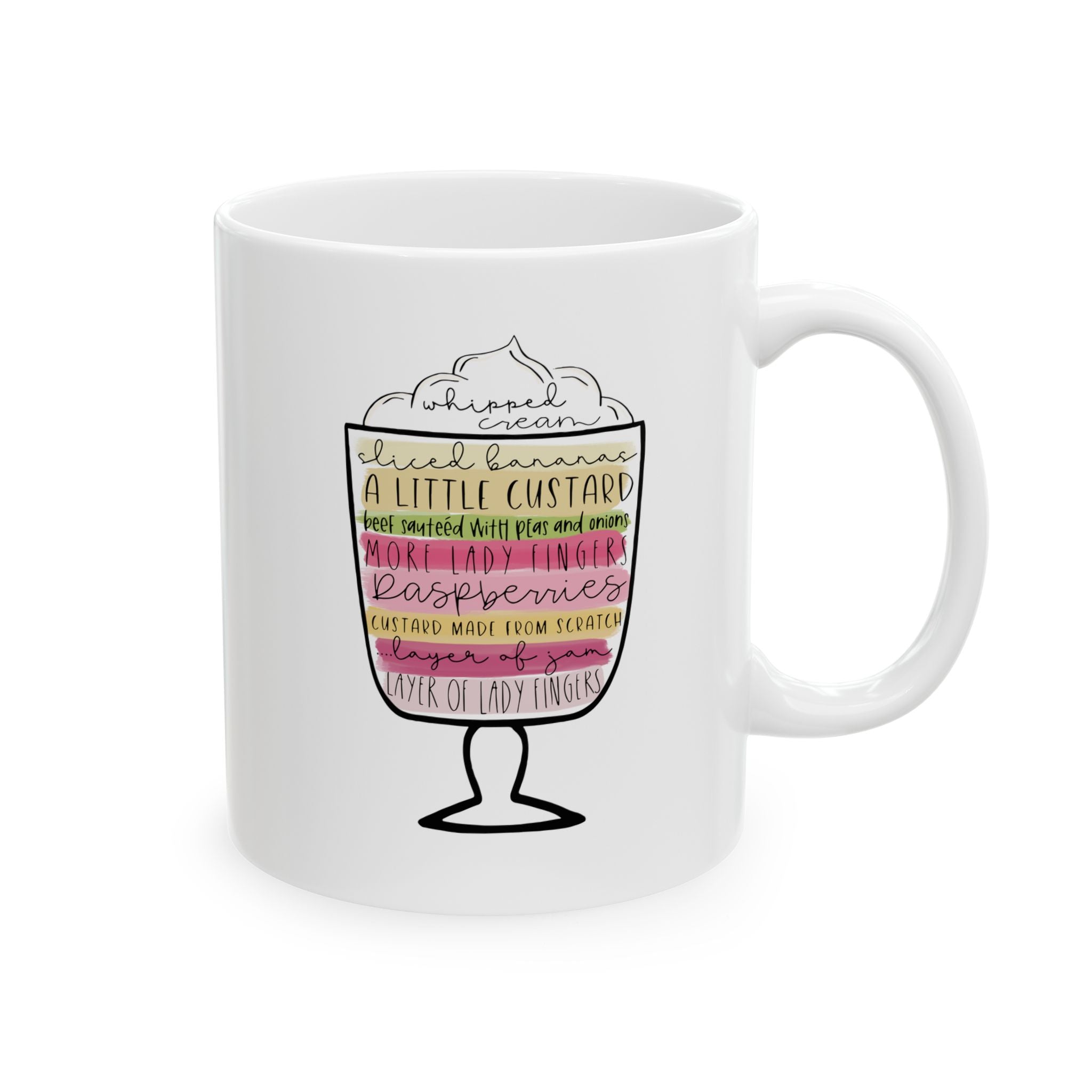 Rachel's Thanksgiving English Trifle Friends Ceramic Mug (11oz, 15oz)