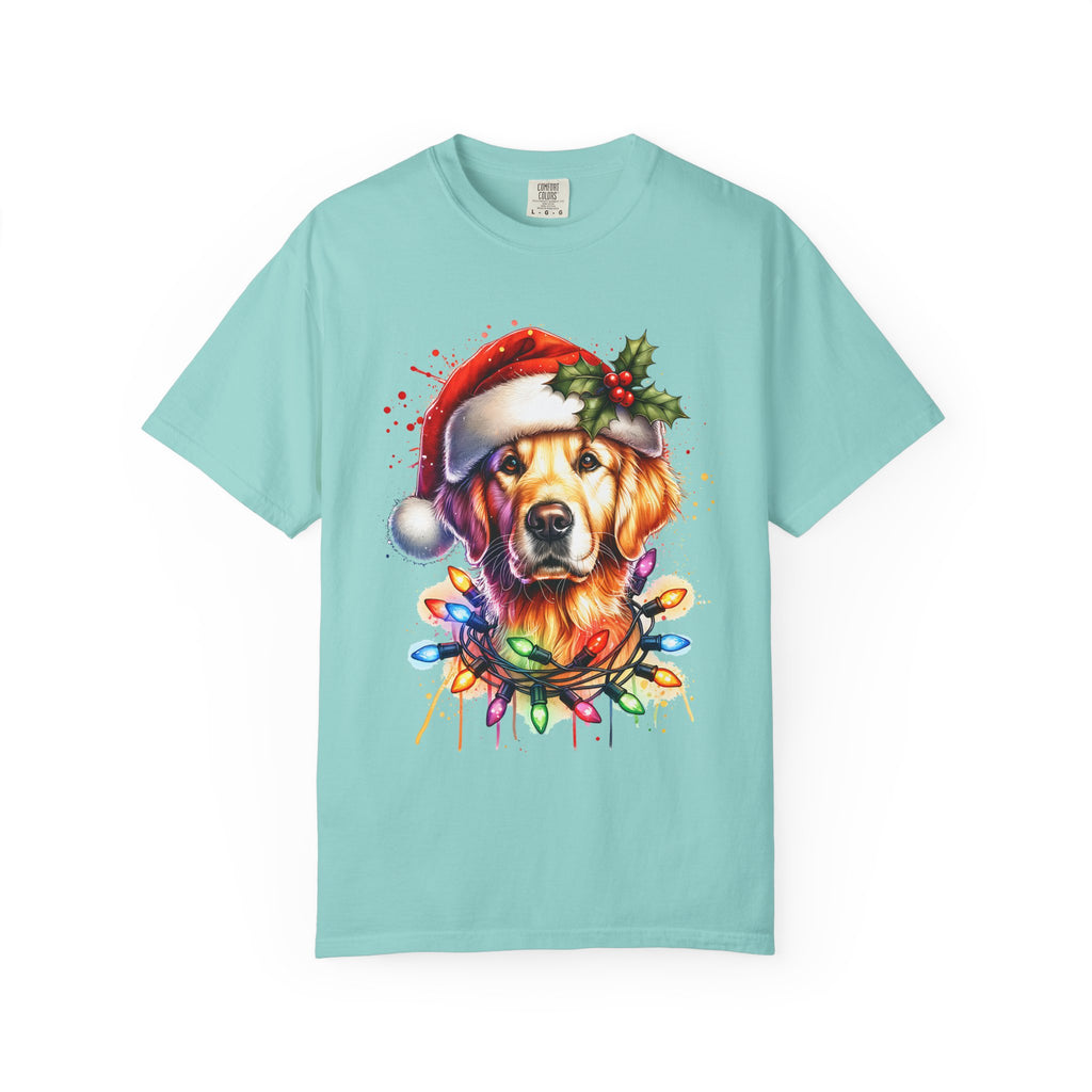 Christmas Lights Golden Retriever