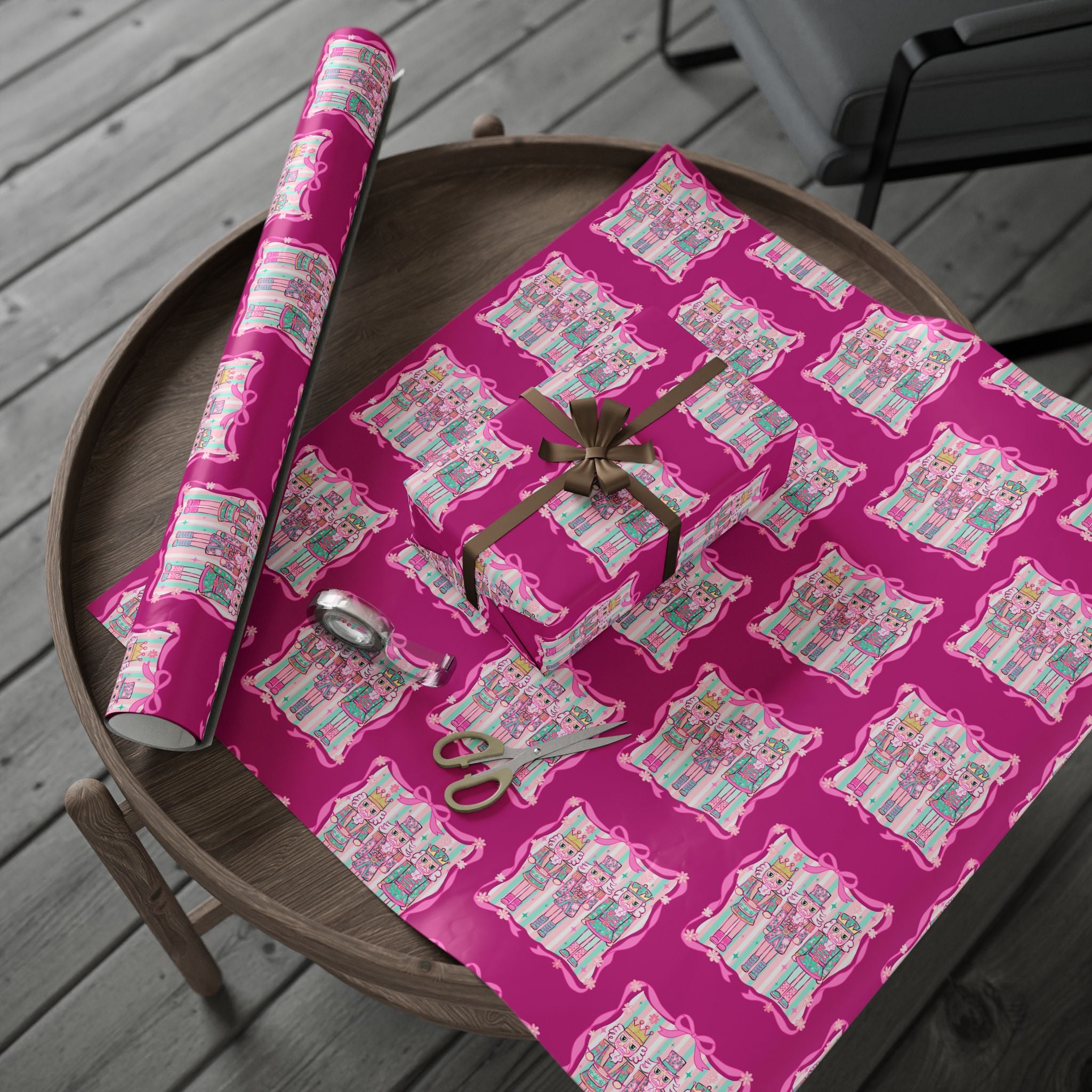 Nutcracker Festive Gift Wrapping Paper, Colorful Holiday Wrapping Sheets, Birthday Gift Wrap, Party Favors, Custom Wrapping Paper