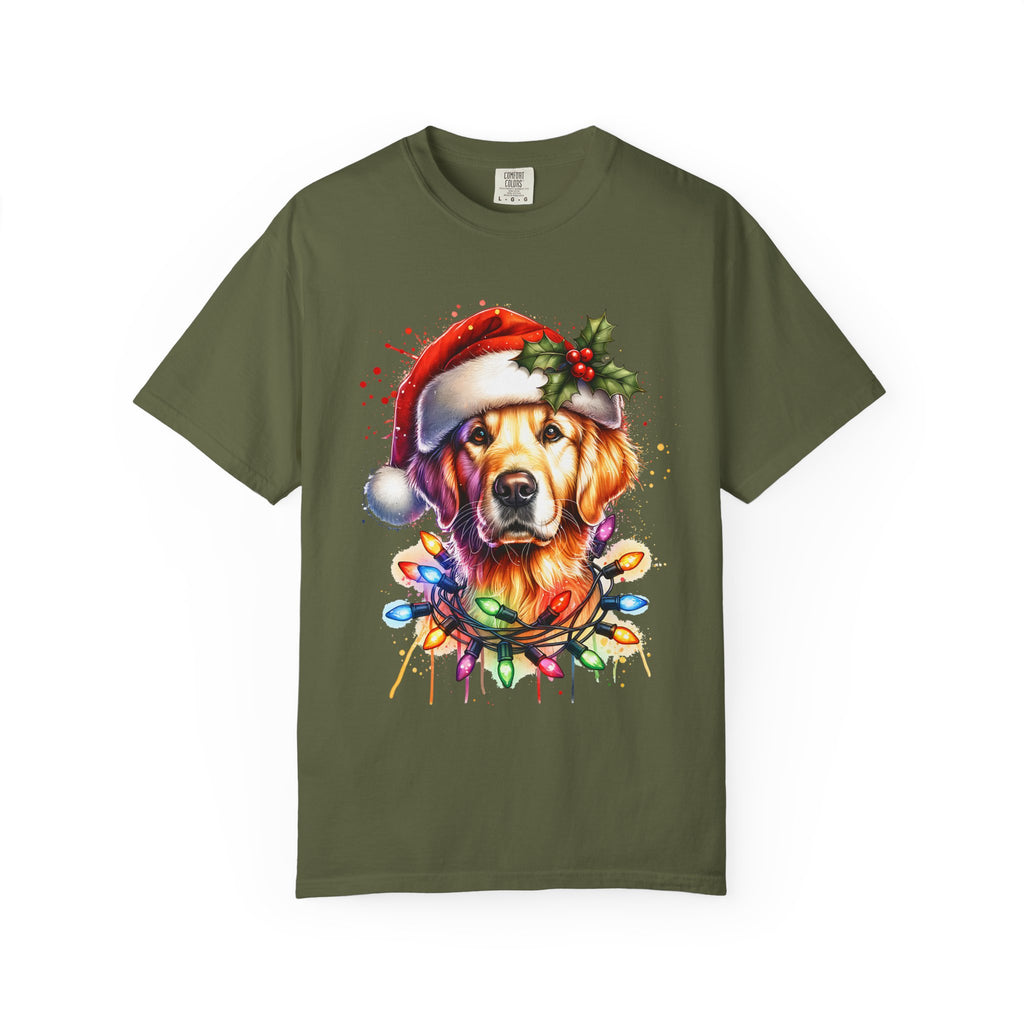 Christmas Lights Golden Retriever