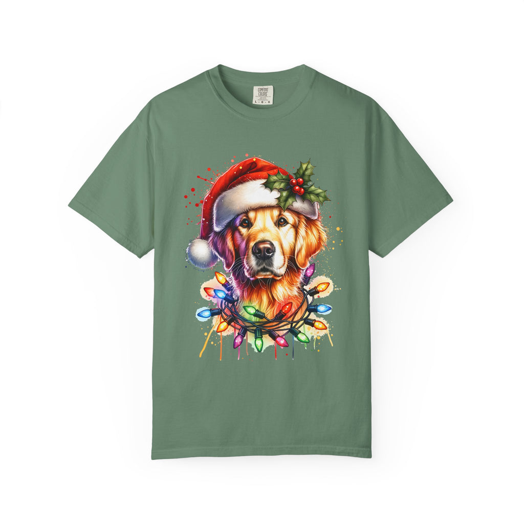 Christmas Lights Golden Retriever