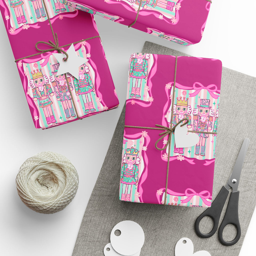 Nutcracker Festive Gift Wrapping Paper, Colorful Holiday Wrapping Sheets, Birthday Gift Wrap, Party Favors, Custom Wrapping Paper
