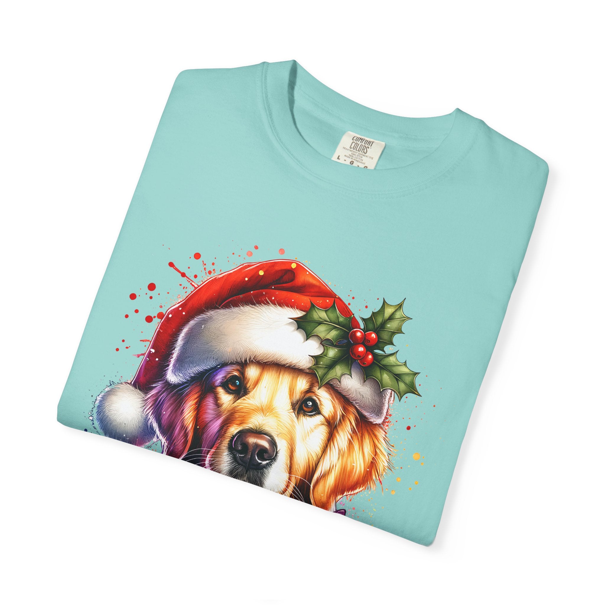 Christmas Lights Golden Retriever