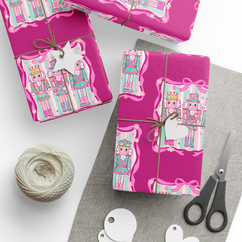 Nutcracker Festive Gift Wrapping Paper, Colorful Holiday Wrapping Sheets, Birthday Gift Wrap, Party Favors, Custom Wrapping Paper