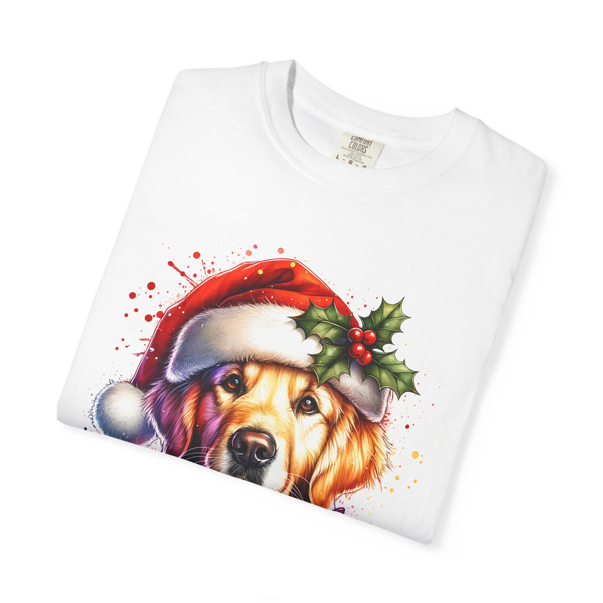 Christmas Lights Golden Retriever