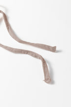 Smoke Gray Mineral Wash Exposed Seam Drawstring Elastic Waistband Wide Leg Cargo Pants