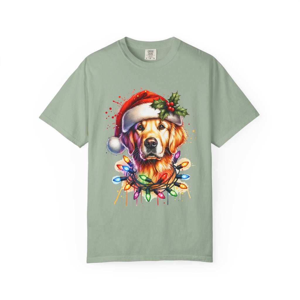 Christmas Lights Golden Retriever