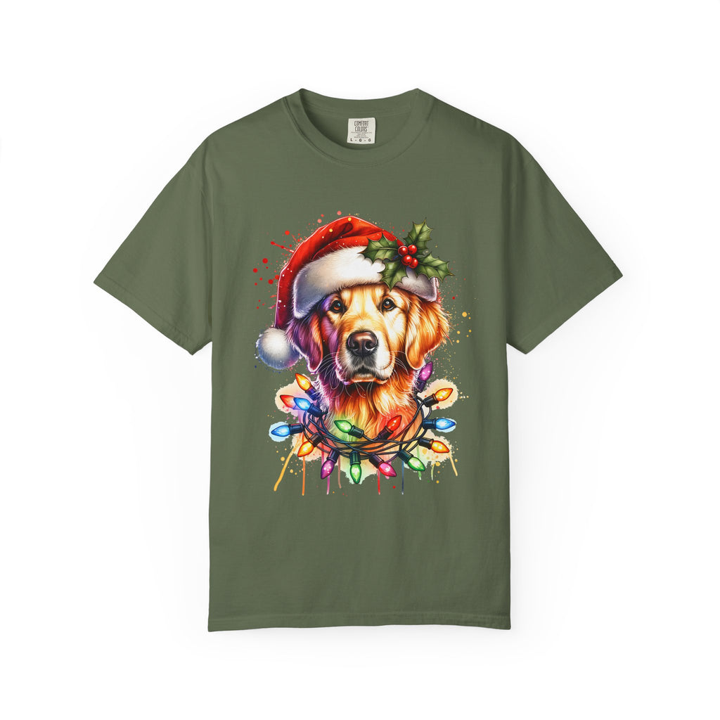 Christmas Lights Golden Retriever