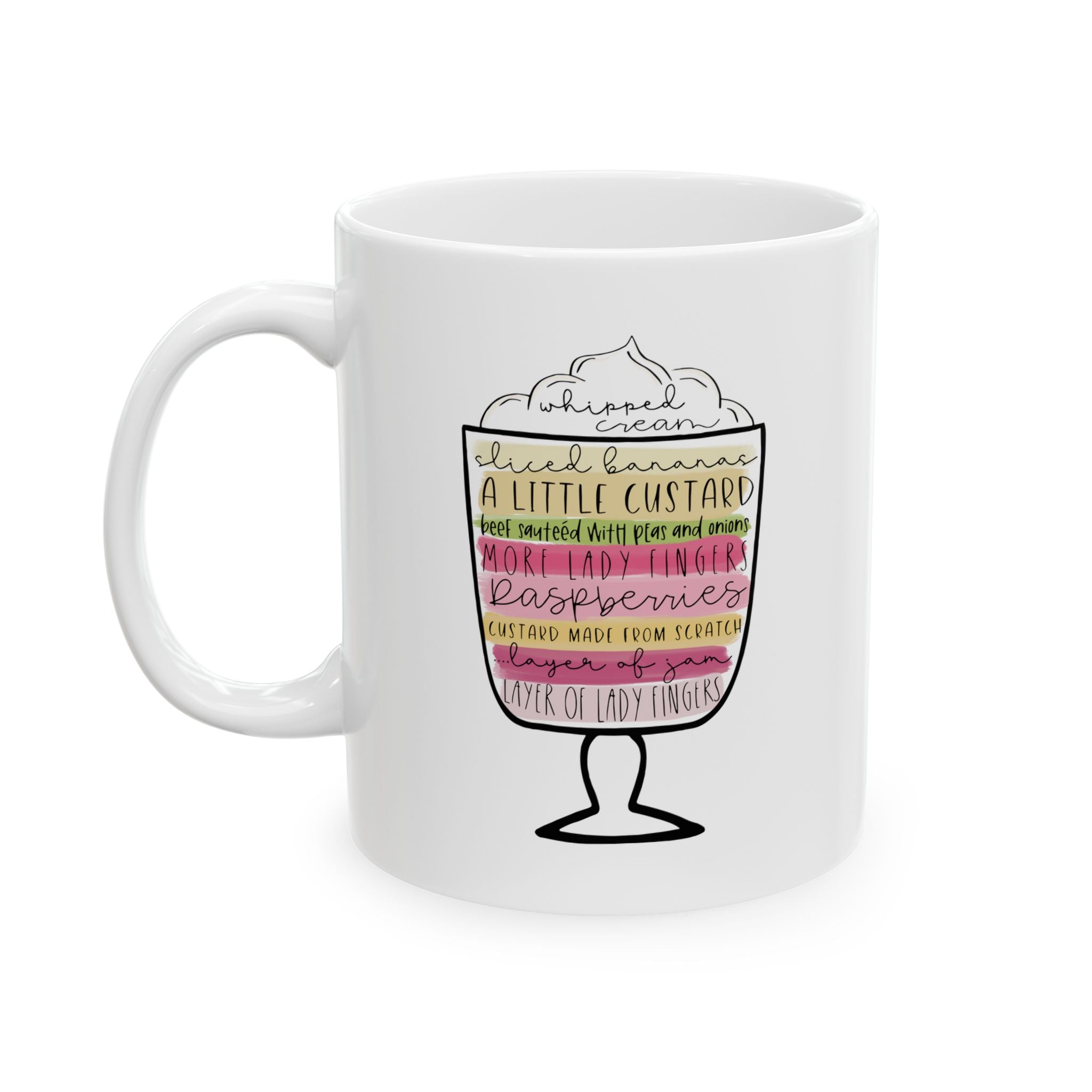 Rachel's Thanksgiving English Trifle Friends Ceramic Mug (11oz, 15oz)