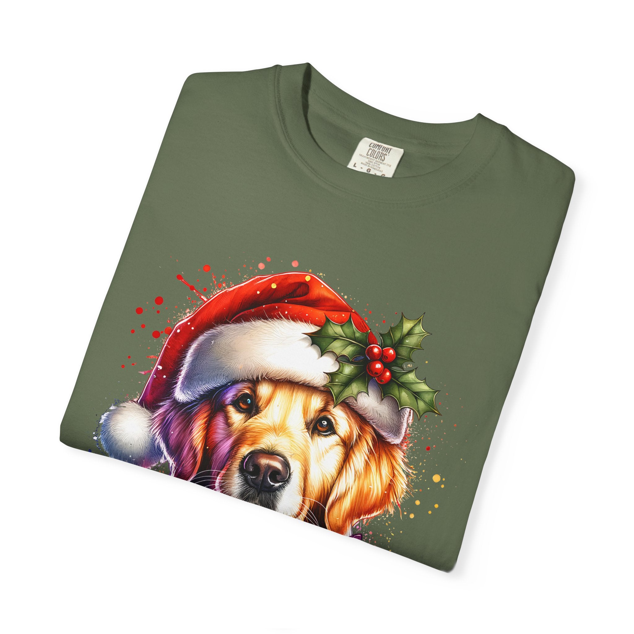 Christmas Lights Golden Retriever