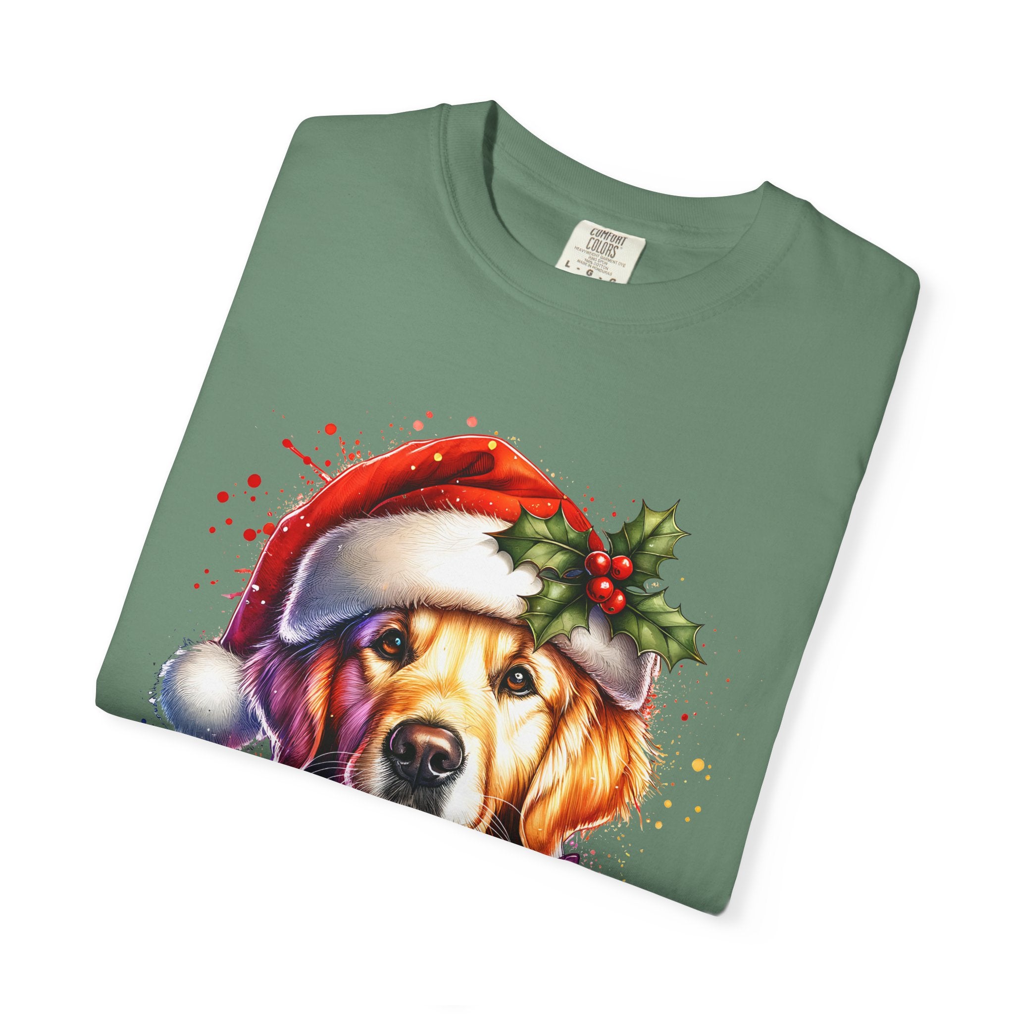 Christmas Lights Golden Retriever