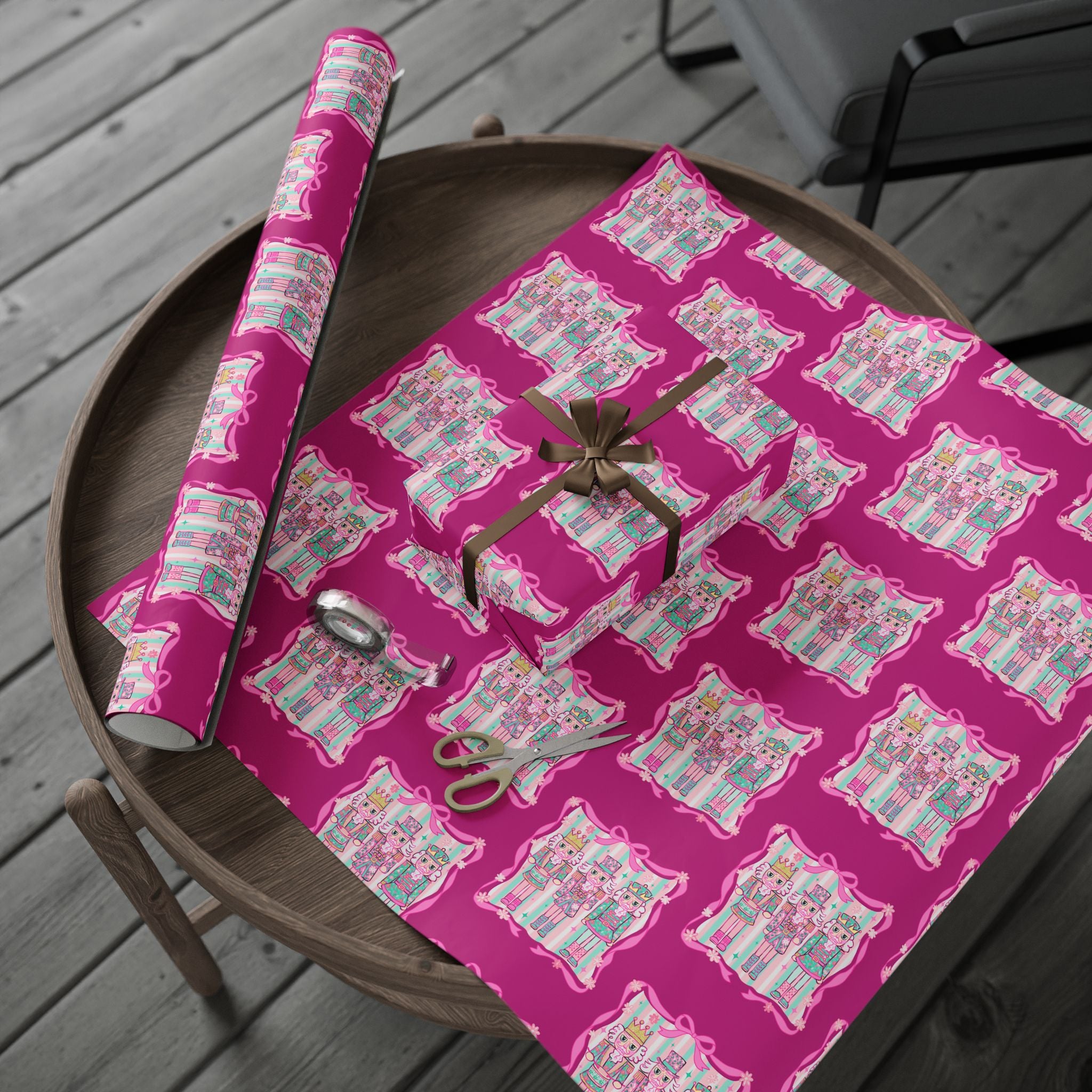 Nutcracker Festive Gift Wrapping Paper, Colorful Holiday Wrapping Sheets, Birthday Gift Wrap, Party Favors, Custom Wrapping Paper