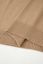 Pale Khaki Exposed Seam Drop Shoulder Oversize Sweater Mini Dress