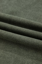 Four Leaf Clover Mineral Wash V Neck Knit Exposed Seam Drop Shoulder Loose Sweater