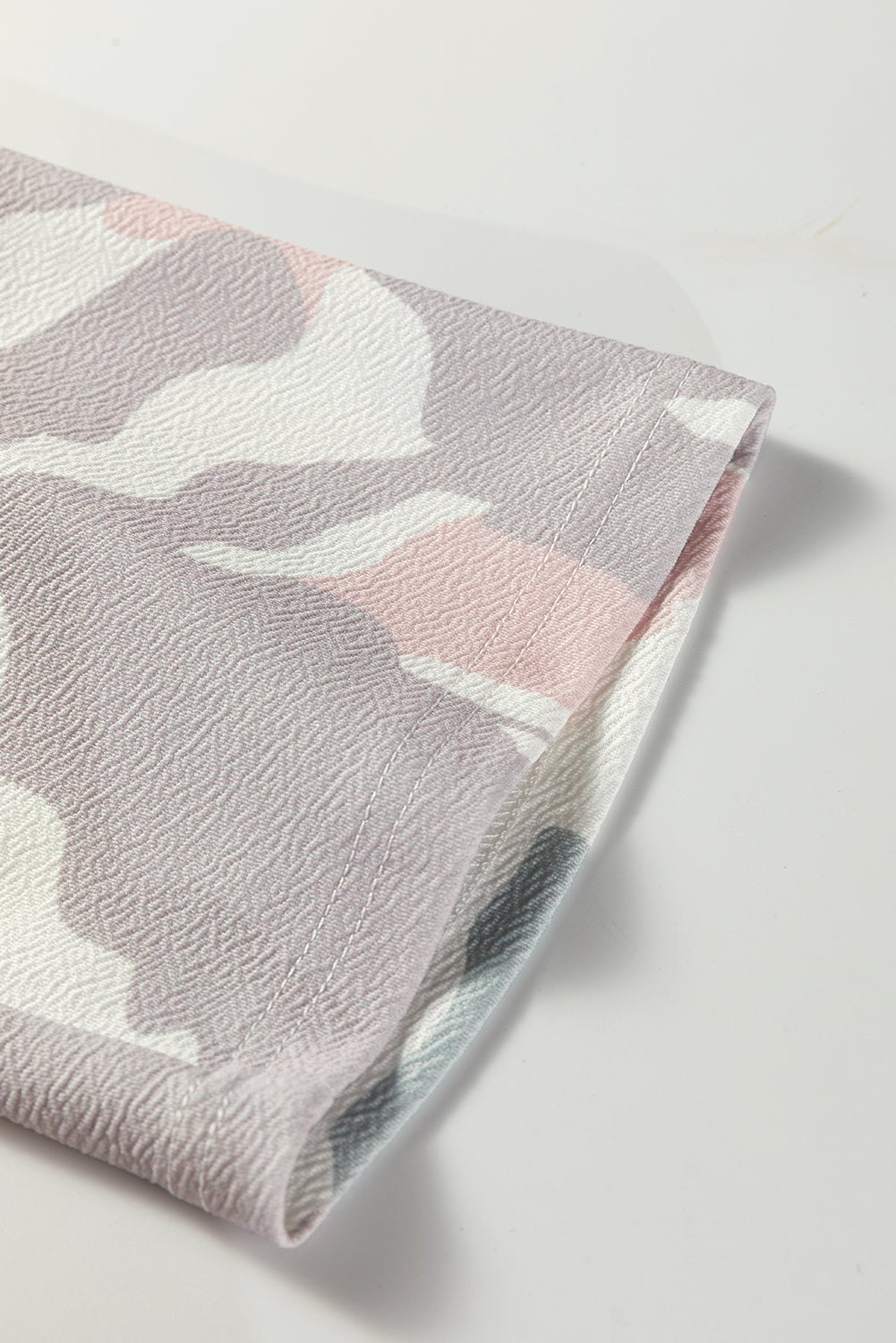 Green Plus Size Camouflage Print Drop Shoulder Loose Pullover Top